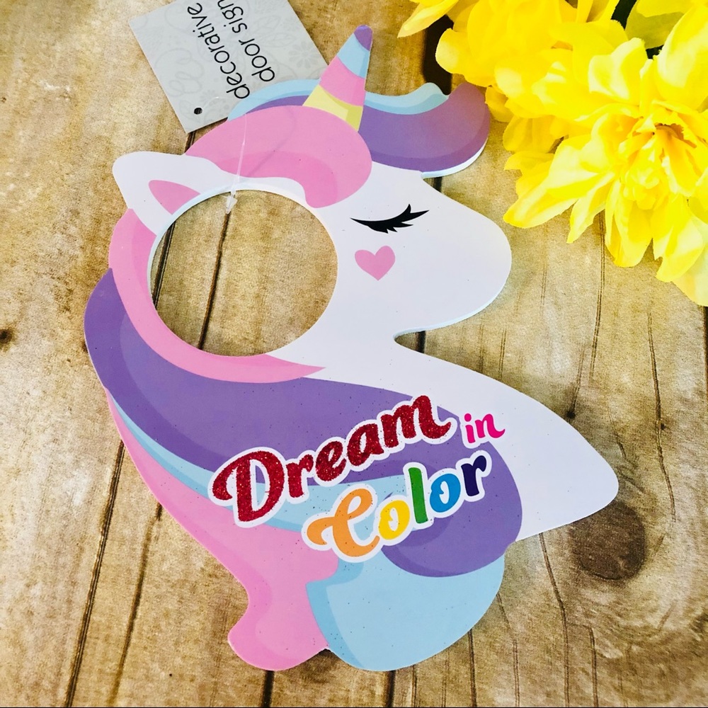 COPY - “Dream in Color” Unicorn Decorative Door Hanger